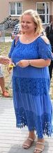 Niebieska Sukienka NUVOLA Maxi Plus Size